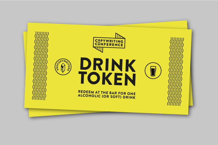 Copywriting Conference drinks token