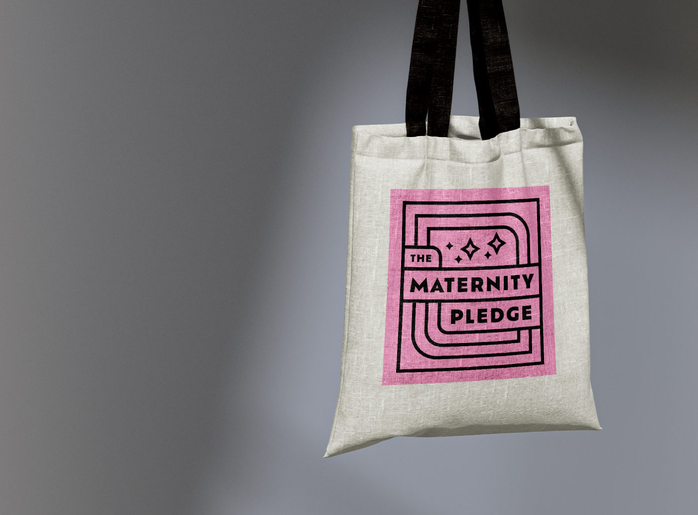 The Maternity Pledge tote bag mockup